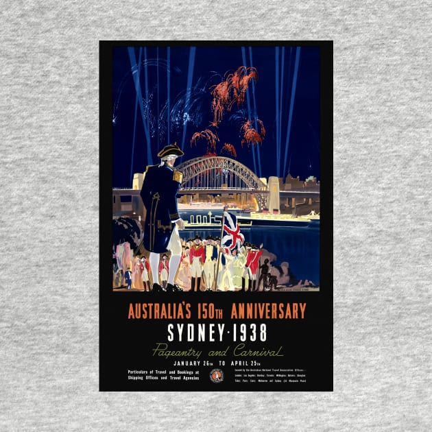 Australia 150th Anniversary Vintage Poster 1938 by vintagetreasure